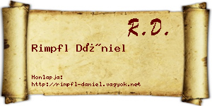 Rimpfl Dániel névjegykártya
